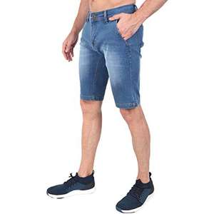 Shorts en denim pour homme de qualité supérieure, 100% coton, uni, longueur genou, coupe décontractée, poches latérales, séchage rapide, respirant - Product Image 3
