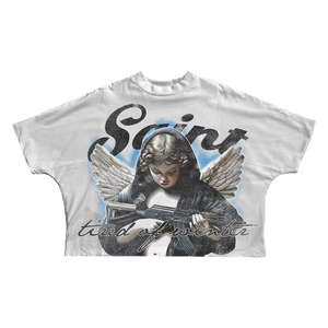 Camiseta Deportiva Personalizada para Hombre, Transpirable, 100% Algodón Jersey, Estampado Digital Frontal, Unisex, Estilo Gótico, Talla Grande, 280 Gramos - Product Image 3
