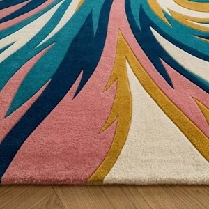 Modern Abstract Area Rug Luxury Hand Tufted Rug Styling Home Rug Wool Rug Cozy Rug Designer Living Room Rug Bed Room Home Decor - Product Image 6