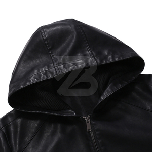 Chaqueta de cuero de alta calidad para hombre, chaqueta con capucha a la moda, ropa de abrigo informal de primavera, tallas M-3XL - Product Image 2