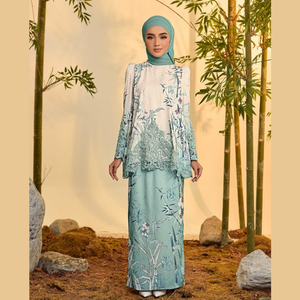 Robe musulmane de luxe SIPO pour femme, style Baju Kurung en satin, jupe Abaya Nida Design, Malaisie, pour la prière, noir, dernière collection, avec hijab - Product Image 1