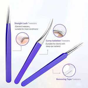Pinzas para Pestañas de Acero Inoxidable Clásicas de Alta Calidad, Probadas a Mano, Herramienta de Belleza para Extensiones de Pestañas - Product Image 4