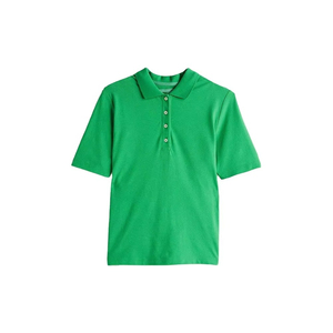 เสื้อเชิ้ตผู้หญิงสีพื้นลำลอง ราคาดีที่สุด ผลิตจากผ้าโพลีเอสเตอร์/คอตตอนผสม ระบายอากาศได้ดี แห้งเร็ว แขนสั้น ผ้าฟลีซ รับสกรีนโลโก้ - Product Image 1