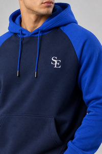 Sweat à capuche d'hiver haut de gamme 100% coton bicolore, pull streetwear décontracté oversize avec blocs de couleur personnalisés, service OEM, coupe carrée, vente en gros - Product Image 4