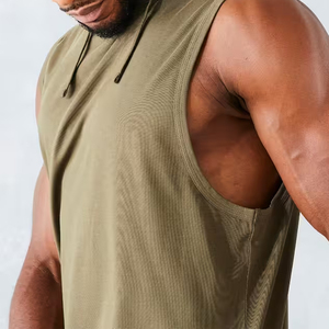 Men Bodybuilding Gym Training <b>Workout</b> Running Sleeveless <b>Hoodies</b> Regular Fit Pullover Sleeveless Hoodie For Men - Product Image 4