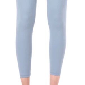 Leggings Largos de Cintura Alta Azul Claro para Mujer, Pantalones Ajustados de Corte Delgado con Cintura Ancha, Pantalones Casuales de Moda para el Día a Día - Product Image 3