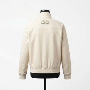 Veste Homme Personnalisée Légère Tissée Hiver Sportive Col Montant Logo Avant à Capuche Respirante Zippée - Product Image 5