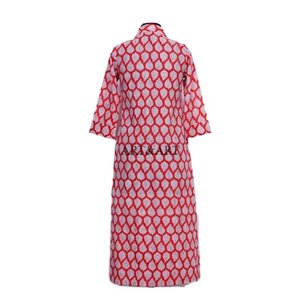 ชุดเดรสยาวผ้าฝ้ายทำมือสำหรับผู้หญิง สวมใส่สบายในฤดูร้อน ซักได้ น้ำหนักเบา เนื้อผ้านุ่ม พิมพ์ลายด้วยมือ พิมพ์ลายดิจิทัล - Product Image 5