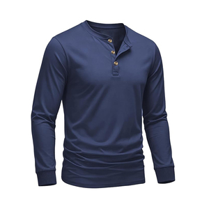 T-shirt décontracté à manches longues pour homme, couleur personnalisée, t-shirt à manches longues respirant et ajusté pour homme - Product Image 4