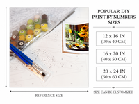 Kit de peinture par numéros DIY, toile acrylique colorée avec motif zèbre, pour enfants et débutants