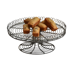 Support à gâteau rond en cuivre avec motif cœur, élégant panier de rangement sur pied pour la présentation de vaisselle et la décoration - Product Image 2