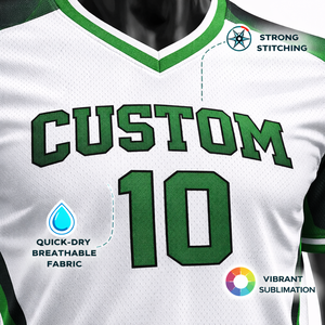 Uniforme de Fútbol Personalizado Unisex para Equipos Escolares y Ligas, Manga Corta, Secado Rápido, Transpirable, 100% Poliéster Sublimado - Product Image 4