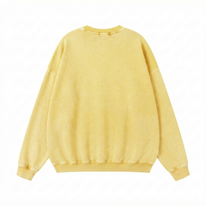 Sudadera Extra Grande Morada con Cuello Redondo y Estampado de Margaritas, Manga Larga, Tejido de Algodón, Estilo Casual, Unisex, para Otoño - Product Image 6