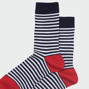 Calcetines Deportivos a Rayas Harry Johnson Production, Color Azul Marino, Blanco y Rojo en la Punta, Tejidos, Transpirables, Casuales, para Adultos, Corte Regular, 2026 - Product Image 4