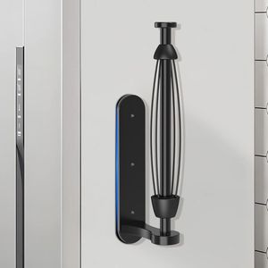 Portarotolo Magnetico a Una Mano con Meccanismo a Cricchetto Nero, Montaggio a Parete, Adesivo Facile da Staccare per Uso su Frigorifero - Product Image 1
