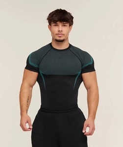 Fabricant de T-shirts de Compression Personnalisés – T-shirts de Sport et Fitness en Polyester Spandex à Séchage Rapide – OEM ODM Marque Privée Faible MOQ Vente en Gros - Product Image 1