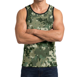 เสื้อกล้ามพิมพ์ลายพรางแบบกำหนดเองสำหรับผู้ชาย ขายส่ง เสื้อกล้ามออกกำลังกายซับเหงื่อประสิทธิภาพสูง เสื้อกล้ามออกกำลังกายสำหรับกล้ามเนื้อ ผลิตจากโรงงาน เสื้อกล้ามออกกำลังกายขายส่งจำนวนมาก - Product Image 3