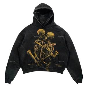 Sudadera con capucha para hombre, 100% algodón, forro polar, ecológica, transpirable, con hombros caídos, bordada, para colores lisos, venta al por mayor y personalizada - Product Image 6