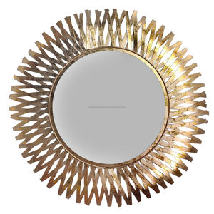 Miroir mural rond à fleurs, 3 pièces, miroir décoratif, couleur blanc - Product Image 4