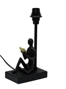Lámpara de Mesa Moderna con Figura Negra - Lámpara de Escritorio Escultural de Hombre Leyendo - Decoración Nórdica Minimalista para Oficina y Mesita de Noche - Product Image 4