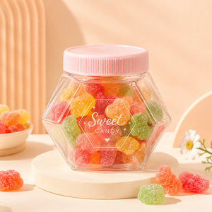 Frasco Transparente Hexagonal de Plástico PET de 2200 ml para Almacenamiento de Dulces, con Tapa Blanca de Rosca, para Alimentos y Bocadillos, Fabricante de Vietnam - Product Image 5