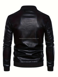 Veste en cuir pour hommes de haute qualité, coupe-vent et robuste Logo personnalisé Fashion Whole Selling Price Veste de vêtements pour hommes - Product Image 5