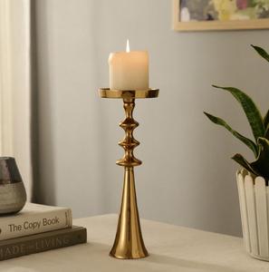 เชิงเทียนโลหะสีทองรูปทรงกระบอกทนความร้อนตกแต่งบ้าน - Product Image 1