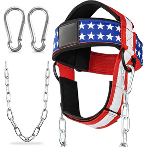 Arnés de Cuello de Poliéster y Nailon para Entrenamiento Muscular, Cadena Elástica, Set Combinado para Gimnasio, Levantamiento de Pesas, Ejercicio de Fuerza del Cuello - Product Image 1