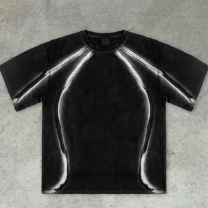 Custom Oversized Acid Wash T <b>Shirt</b> Men Heavyweight Boxy Streetwear Vintage Front Logo Cotton <b>Y2K</b> 220g Regular Sleeve Tee - Product Image 1