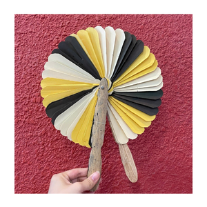 Abanico de hoja de coco tejido a mano de primera calidad, natural, ecológico, para decoración del hogar, eventos al aire libre, recuerdo de boda, fabricante OEM - Product Image 1