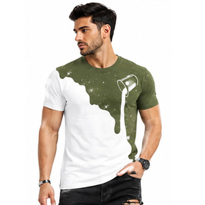 เสื้อยืดคอตตอนพรีเมียมผู้ชายขายส่ง OEM ODM ออกแบบเองได้ สวมใส่สบาย ระบายอากาศดี เสื้อแขนสั้นลำลอง ผู้ผลิตเสื้อผ้า - Product Image 2