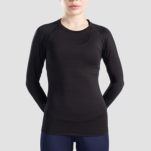 เสื้อคอมเพรสชั่นไร้ตะเข็บสำหรับผู้หญิงรุ่นใหม่ แขนยาว กระชับรูปร่าง ยืดหยุ่น ระบายอากาศได้ดี เหมาะสำหรับเล่นกีฬา - Product Image 2