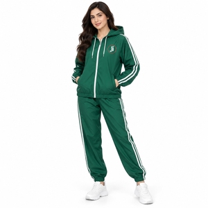 Premium Winter Hooded Solid Wind Resistant Jacket Pants Running Fitness <b>Women</b> <b>Windbreaker</b> Tracksuit Eco-Friendly Comfortable - Product Image 4