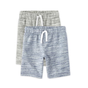 Shorts en coton kaki unisexe avec broderie textile marron, prix de gros pour enfants, bébés garçons et filles - Product Image 6