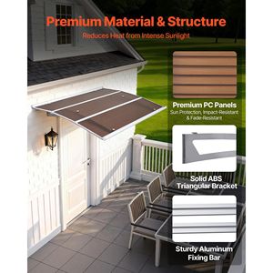 Tende da Sole per Finestre Esterne 37 x 47 Pollici con Staffa in ABS e Drenaggio per Protezione da Pioggia, Neve e Sole - Accessorio Premium per Finestre - Product Image 4