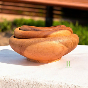 Bol à salade en bois naturel de style japonais, écologique, fait main, idéal pour la cuisine et la table – Vente en gros - Product Image 3