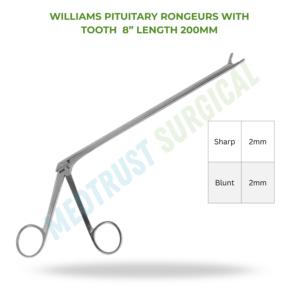 Pinza Quirúrgica Pituitaria Williams con Dientes de 200 mm, Instrumento Quirúrgico para Columna Vertebral, Cirugía Ósea - Product Image 2