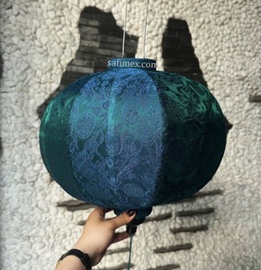 Lanterne en bambou artisanale du Vietnam, en satin, pour restaurant, fête, décoration de mariage, à suspendre, avec housse en tissu de soie DIY, colorée, vente en gros, exportation - Product Image 1
