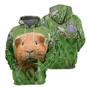 Newest 3D Guinea Pig Design Printed Hoodies for <b>Men</b> Casual <b>Animal</b> Pattern Sweatshirt Fashionable Top for Couples - Product Image 2