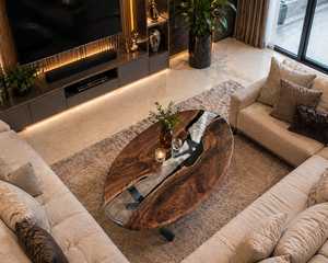 Shadow Canyon Epoxy Resin Oval <b>Coffee</b> <b>Table</b> Handmade Natural <b>Walnut</b> Wood Luxury Modern Statement Centerpiece Furniture - Product Image 2