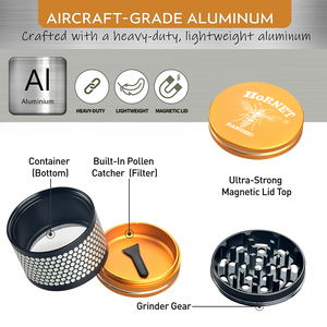 Custom 4 Layer Metal <b>Herb</b> <b>Grinder</b> 63mm Round Aluminum Alloy Shatter Mill Magnetic Smoking Accessory - Product Image 3