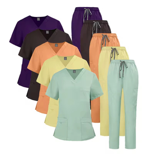 Factory Popular Modern <b>Scrub</b> Suit Hospital Medical Uniforms Unisex Knitted Fabric Eco-Friendly Custom Logo Doctor <b>Nurse</b> <b>Scrubs</b> - Product Image 6