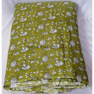 Tissu 100% Coton Imprimé au Bloc, Écologique, Respirant, Séchage Rapide, Léger, Tissu Croisé du Rajasthan pour Vêtements Femme et Fille - Product Image 3