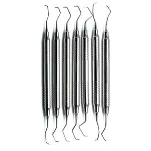 Curetas Dentales Manuales de Acero Inoxidable, Instrumento Profesional para Raspado de Raíces, Limpieza y Terapia Periodontal, Certificado CE - Product Image 3