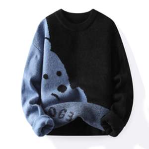Cardigan long en tricot surdimensionné unisexe personnalisé, motif quadrillé, pull à manches longues doux pour hommes et femmes - Product Image 6
