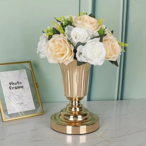 Modern Luxury Professional Compote Flower <b>Stand</b> <b>Vase</b> Gold Plated Arrangement Centerpiece for Home Hotel Wedding Parties - Product Image 3