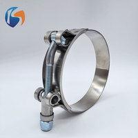 Collier de serrage pour tuyau en acier inoxydable 304, robuste, avec boulon en T