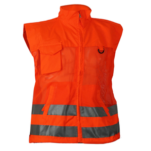 Gilet de sécurité haute visibilité réfléchissant en polyester/coton pour hommes, style veste d'extérieur multi-poches pour l'été - Product Image 5