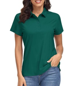 Men's Women's Golf Sport Shirts Oxford <b>Knitted</b> Casual Solid <b>Pattern</b> Anti-Wrinkle Quick Dry Polyester/Cotton Button Design - Product Image 4