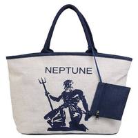 Sac fourre-tout imperméable pour femme |   Sac à bandoulière grande capacité à imprimé ancre avec poignées en corde de coton pour les voyages et le quotidien